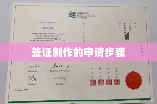 江阳签证制作的申请步骤