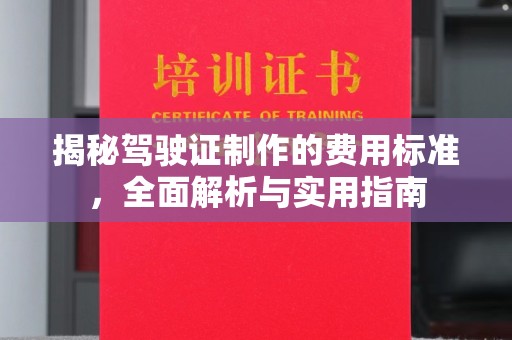 江阳揭秘驾驶证制作的费用标准，全面解析与实用指南
