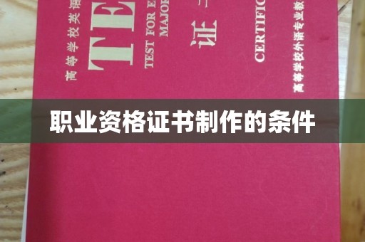 江阳职业资格证书制作的条件